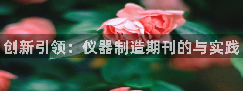 cq9电子直播平台：创新引领：仪器制造期刊的与实践