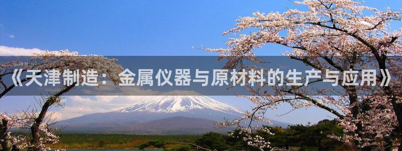 cq9电子以小博大：《天津制造：金属仪器与原材料的生产与应用