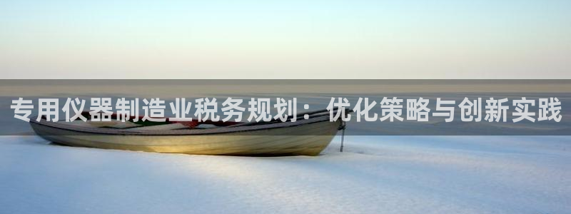 cq9电子宙斯下载：专用仪器制造业税务规划：优化策略与创新实