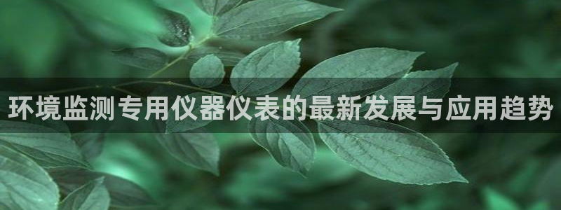 电子cq9规则：环境监测专用仪器仪表的最新发展与应用趋势