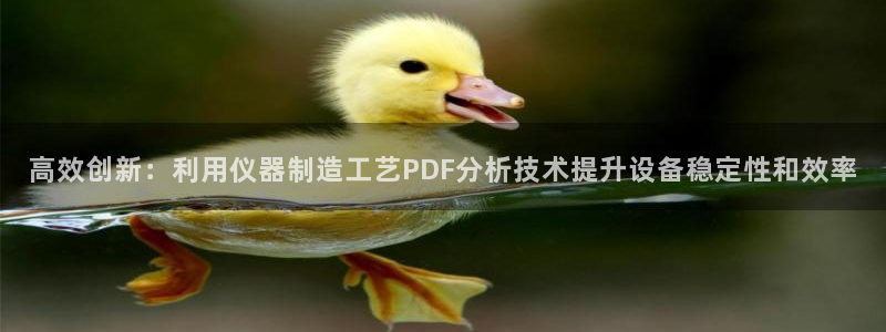 cq9电子最高倍数：高效创新：利用仪器制造工艺PDF分析技术