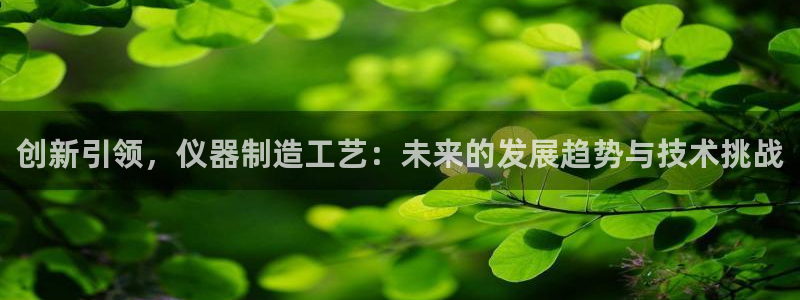 cq9电子游戏辅助：创新引领，仪器制造工艺：未来的发展趋势与