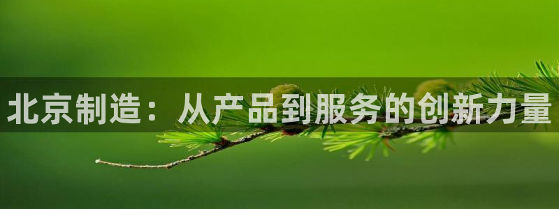 CQ9电子输了很多：北京制造：从产品到服务的创新力量