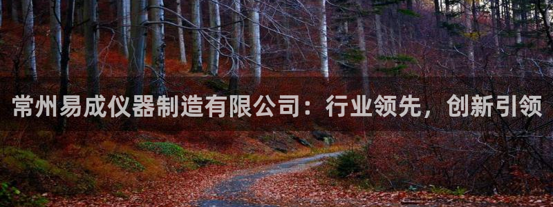 cq9电子水浒传：常州易成仪器制造有限公司：行业领先，创新引