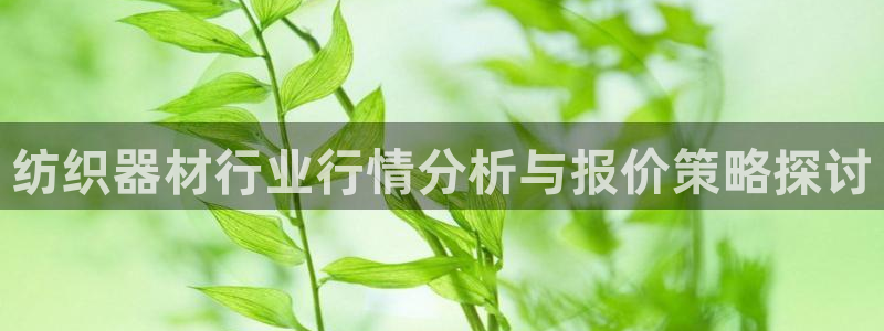 cq9电子单手舞：纺织器材行业行情分析与报价策略探讨